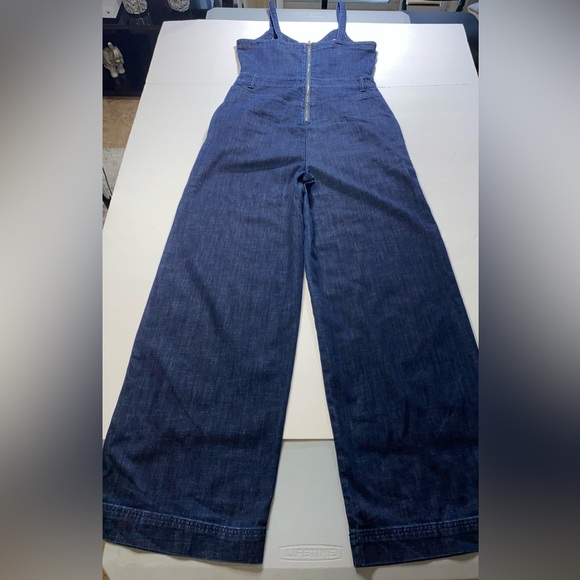 Vintage 80s American Eagle Jumpsuit Romper Jeans - Picture 3 of 7